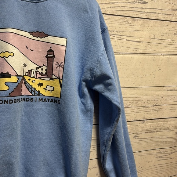 Les Wonderlands Blue Graphic Sweatshirt - Picture 6 of 7